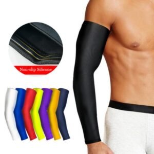 1Pcs Breathable Quick Dry UV Protection Running Arm Sleeves Basketball Elbow Pad Fitness Armguards Sports Cycling Arm Warmers