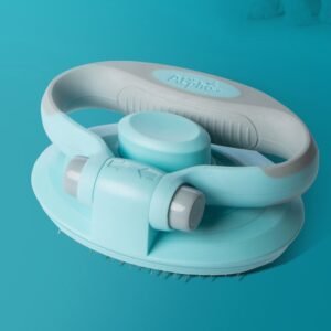 Self-cleaning wire brush for pets